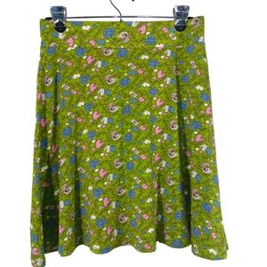 BODEN Coloful Floral Print Jersey Strech Skirt above knee SZ 8R